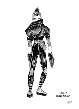 Pen and Ink | Character Concept Art for Sci-Fi Film | 2014